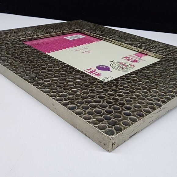 Decorative Global Bazaar 2007 5x7" Textured Photo Frame Made In India - Picture 8 of 10